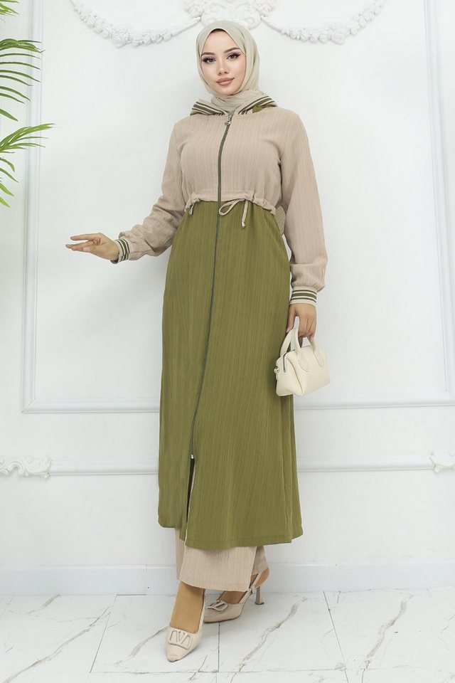 MODAMİHRAM Tunikakleid Schwarzes Schnür-Set 19237 von MODAMİHRAM