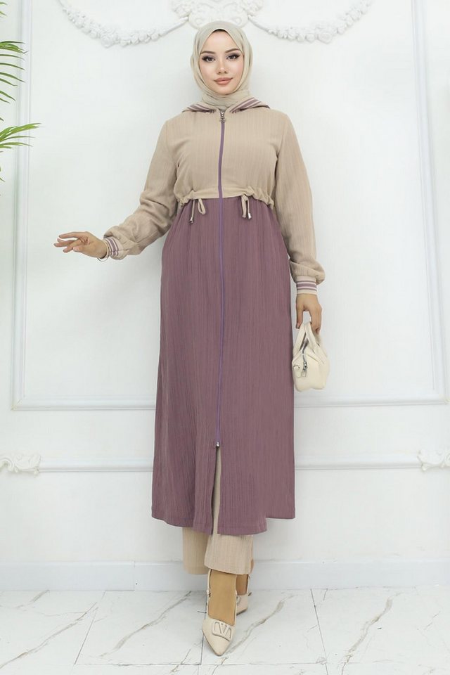 MODAMİHRAM Tunikakleid Schwarzes Schnür-Set 19237 von MODAMİHRAM