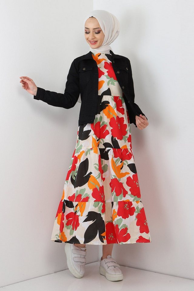 MODAMİHRAM Winterjacke Denim-Jacke mit Knopfleiste Denim-Jacken werden vorne mit Knopfversch von MODAMİHRAM