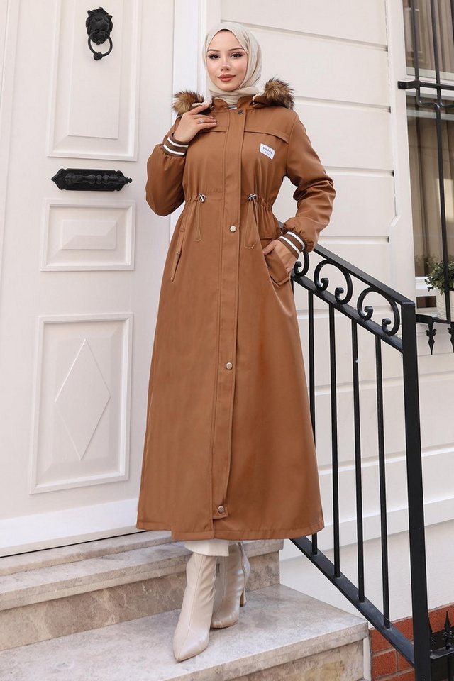 MODAMİHRAM Winterjacke Gepanzerte Kapuzenjacke Schwarz 19268 von MODAMİHRAM