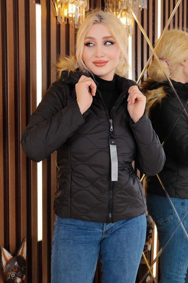MODAMİHRAM Winterjacke Kurze gesteppte Pufferjacke von MODAMİHRAM