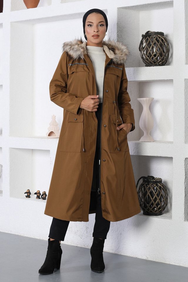 MODAMİHRAM Winterjacke Streifen Detail Jacke von MODAMİHRAM