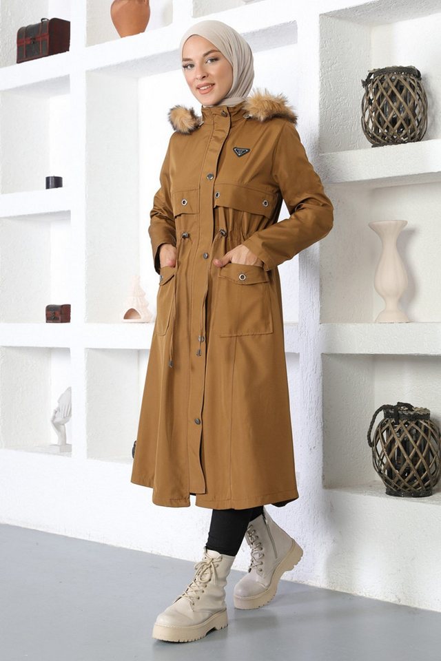 MODAMİHRAM Winterjacke Vogelperspektive Detaillierte Gepanzerte Jacke von MODAMİHRAM