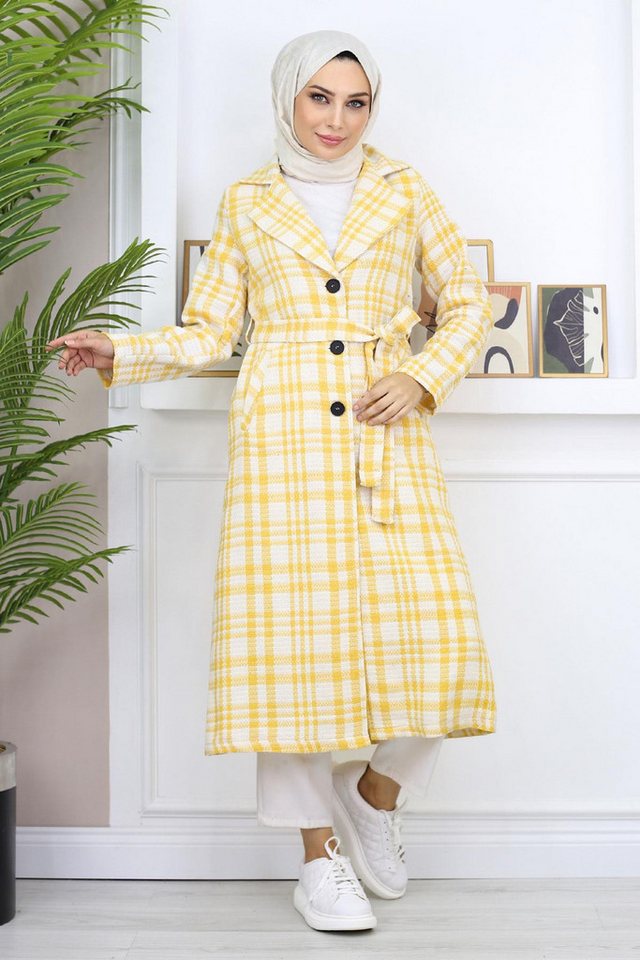 MODAMİHRAM Wintermantel Karierte Mantel überprüft von MODAMİHRAM