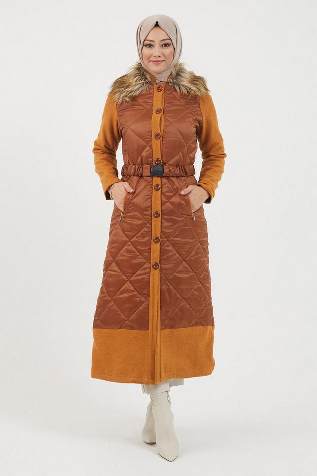 MODAMİHRAM Wintermantel KleidKnopfleiste Mantelkleid von MODAMİHRAM