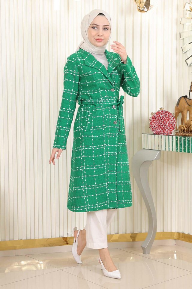 MODAMİHRAM Wintermantel Knopf Detail Wollmantel von MODAMİHRAM