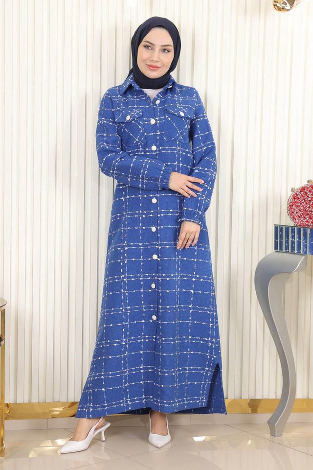 MODAMİHRAM Wintermantel Knopfleiste Mantel von MODAMİHRAM