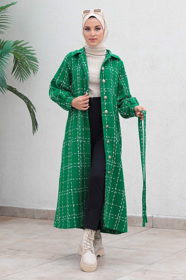 MODAMİHRAM Wintermantel Knopfleiste Mantel von MODAMİHRAM