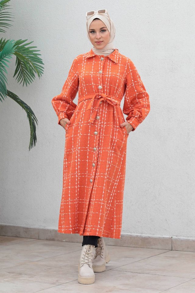 MODAMİHRAM Wintermantel Knopfleiste Mantel von MODAMİHRAM