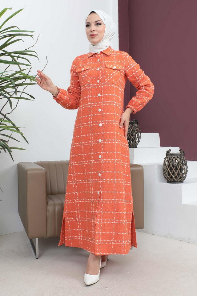 MODAMİHRAM Wintermantel Knopfleiste Mantel von MODAMİHRAM