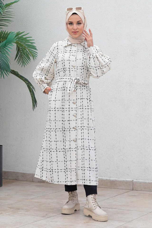 MODAMİHRAM Wintermantel Knopfleiste Mantel von MODAMİHRAM