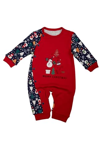 MODAMİT Weihnachts Baby Set, Unisex, Frohe Weihnachten, Langarm, Bodys Outfit, Strampler Pyjama, Snapsuit 3-6 Monate von MODAMİT