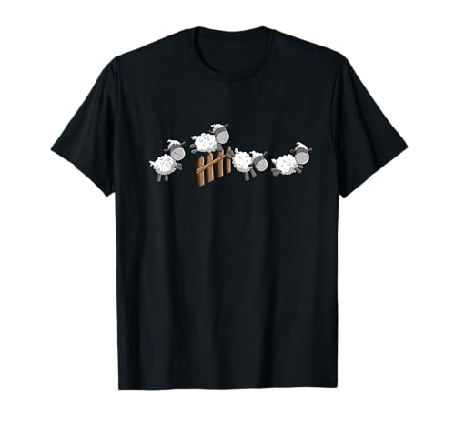 MODARTIS - Fun Cartoon Schafe T-Shirts I Geschenke - Unisex-Kinder, Unisex-Erwachsene - Schwarz - Klein - Kurzarm von MODARTIS