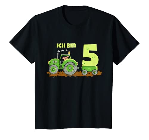 Kinder 5. Geburtstag Junge Bauernhof Traktor Design I Ich bin Fünf T-Shirt Kinder 5. Geburtstag Junge Bauernhof Traktor Design I Ich bin Fünf T-Shirt von MODARTIS - Kinder Geburtstag Designs