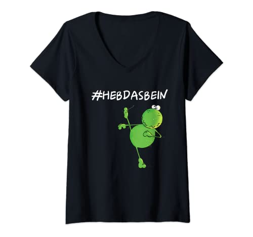 Damen Tanzender Frosch I Gymnastik Spruch I Tänzer Tanz Fun T-Shirt mit V-Ausschnitt von MODARTIS - Lustige Frösche T-Shirts & Geschenke