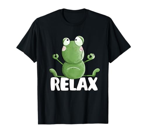 Relax Frosch Tshirt I Yoga Mediation Funshirt Kinder Damen T-Shirt von MODARTIS - Lustige Frösche T-Shirts & Geschenke