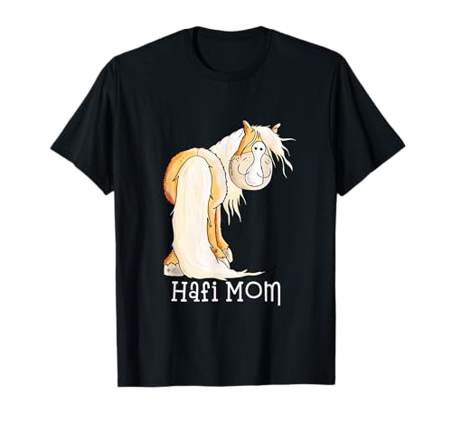 Haflinger Mama T Shirt I Hafi Pferde Comic Funshirt T-Shirt von MODARTIS - Pferde Cartoon T-Shirts & Geschenke