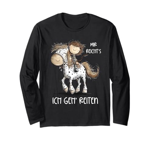 Mir Reicht's Ich Geh' Reiten Pferde Spruch Mädchen Langarmshirt von MODARTIS