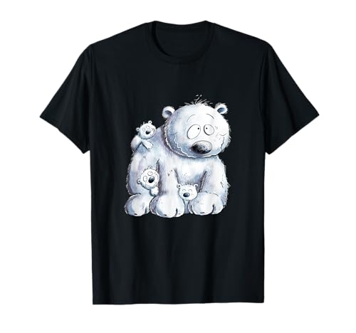 Süße Eisbär Familie Mit Eisbär Baby I Bären Tiermotiv Fun T-Shirt von MODARTIS