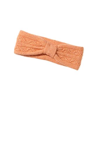 Modassori Damen-Mode Stirnband Artikelname Sophia Wolle Angora Kaschmir kuschelig weich einfarbig Orange Kollektion 2024 von MODASSORI