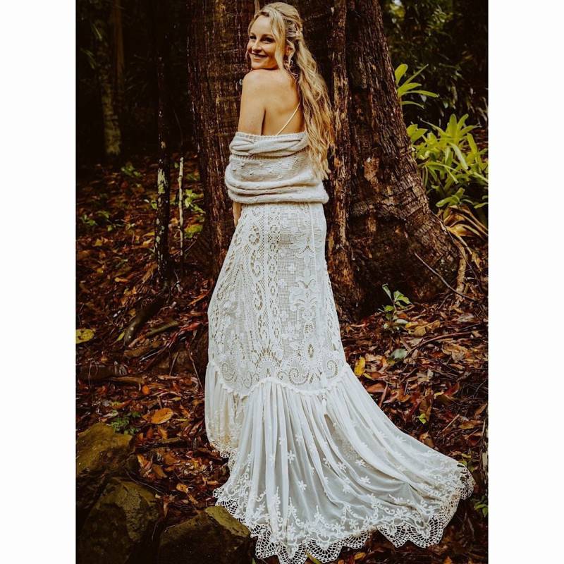 Handgestrickte Mohair-Hochzeits-Schal Brautvertuschung, Brautjungfer-Wrap von MODAcrochet