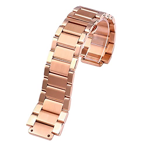 MODBAND 27 * 19mm Edelstahlarmband Silber für Uhrengürtel Armband Big Bang Classic Fusion Series Männer Frauen Uhrenarmbänder(Rose gold) von MODBAND