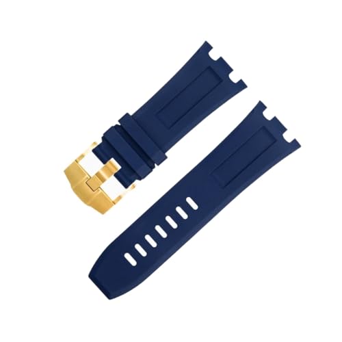 MODBAND Für Audemars und Piguet Gürtel 15710/15703, 28 mm Natur Fluor weiches FKM Gummi Armband Zubehör Uhrenarmband (Color : Blue 3, Size : 28MM) von MODBAND