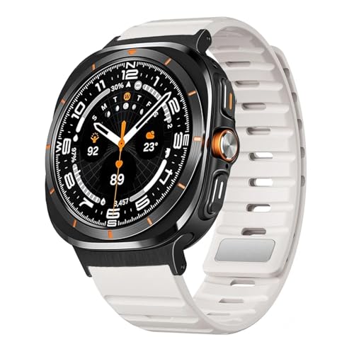 MODBAND Magnetisches Band für Galaxy Watch Ultra 47 mm Herren-Armband aus weichem Silikon für Ultra 7 ULTRA 47 mm Sportarmband Correa-Uhrenarmbänder(Black starlight) von MODBAND