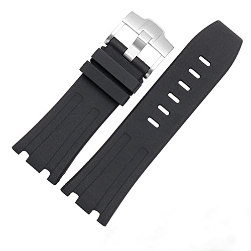 MODBAND Uhrenarmband für AP Off Shore 15703 Band, wasserdicht, 28 mm, schwarz, aus weichem Gummi, Dornschließe, 28mm, Achat von MODBAND