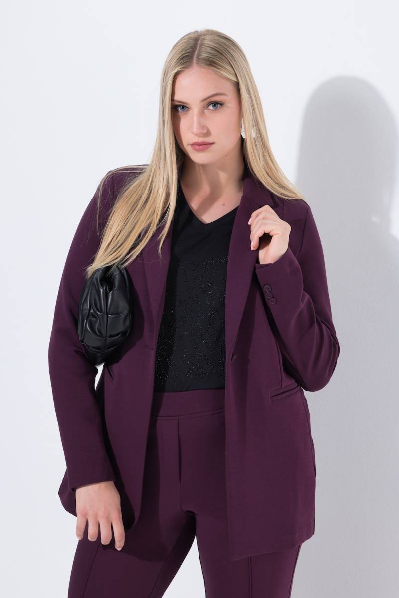 Große Größen Blazer, Damen, lila, Größe: 46/48, Baumwolle/Polyester, Ulla Popken von MODERN VIEW