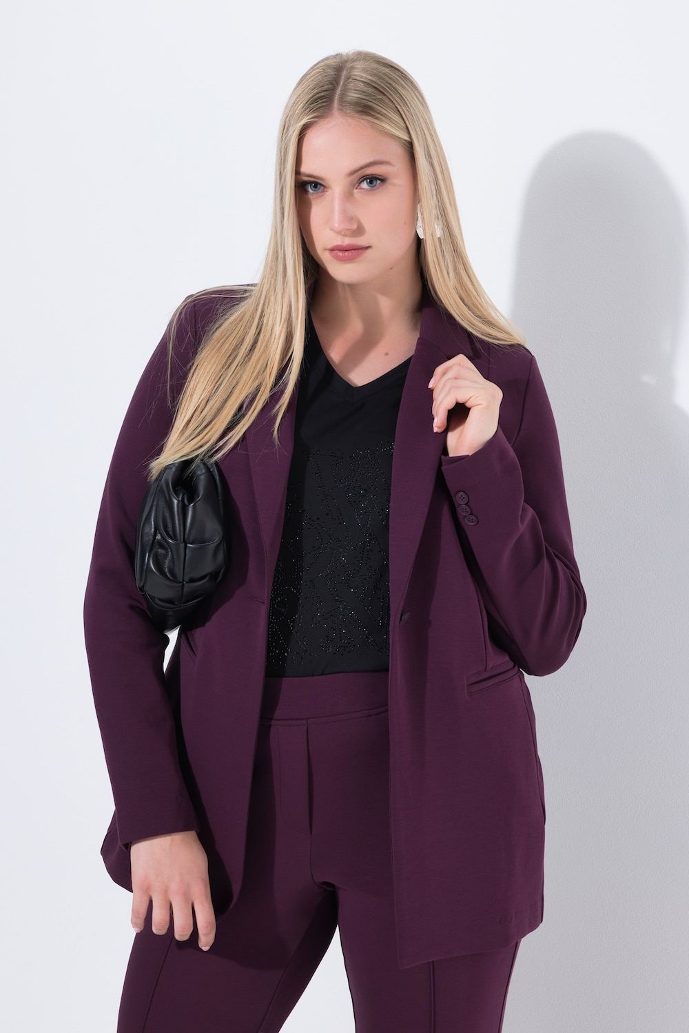 Große Größen Blazer, Damen, lila, Größe: 50/52, Baumwolle/Polyester, Ulla Popken Große Größen Blazer, Damen, lila, Größe: 50/52, Baumwolle/Polyester, Ulla Popken von MODERN VIEW