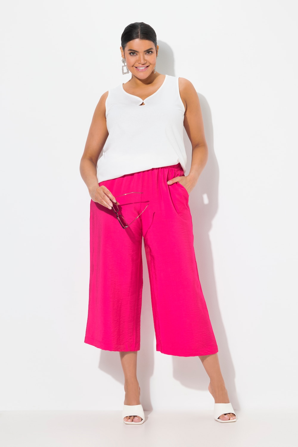 Große Größen Culotte, Damen, rosa, Größe: 44, Viskose/Synthetische Fasern, Ulla Popken von MODERN VIEW