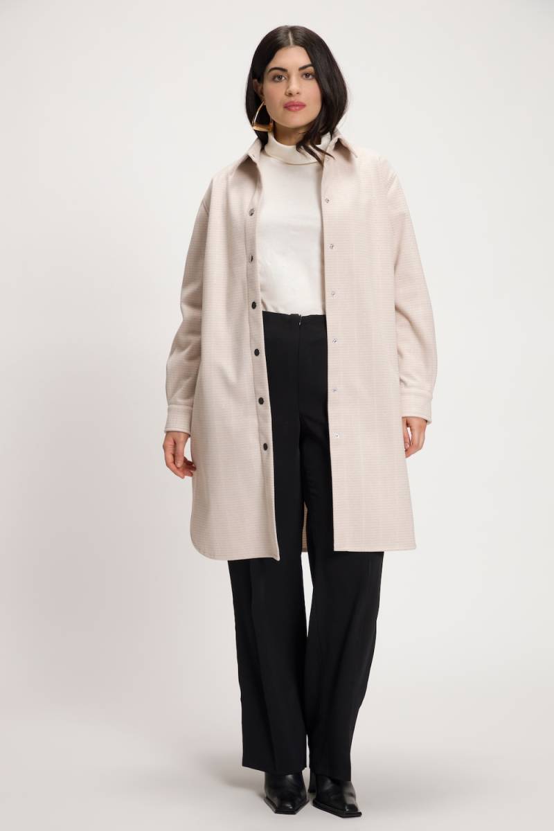 Große Größen Hemdjacke, Damen, grau, Größe: 50/52, Polyester, Ulla Popken von MODERN VIEW