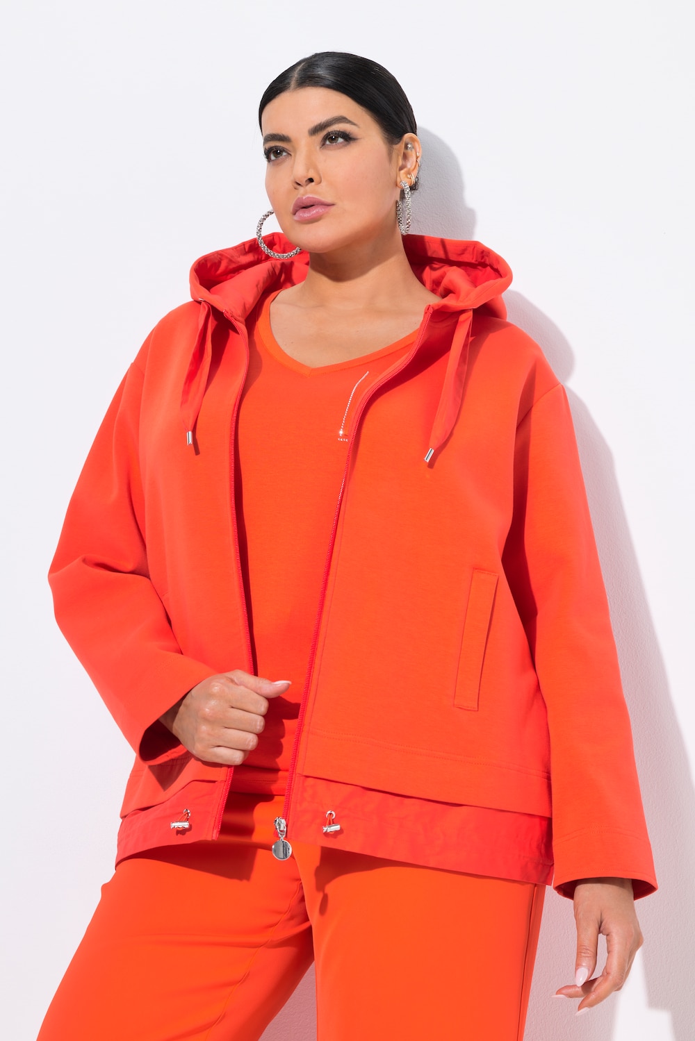 Große Größen Kapuzenjacke, Damen, rot, Größe: 58/60, Baumwolle/Polyester, Ulla Popken Große Größen Kapuzenjacke, Damen, rot, Größe: 58/60, Baumwolle/Polyester, Ulla Popken von MODERN VIEW