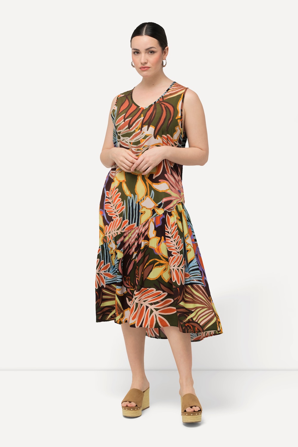 Große Größen Kleid, Damen, braun, Größe: 58/60, Viskose, Ulla Popken von MODERN VIEW