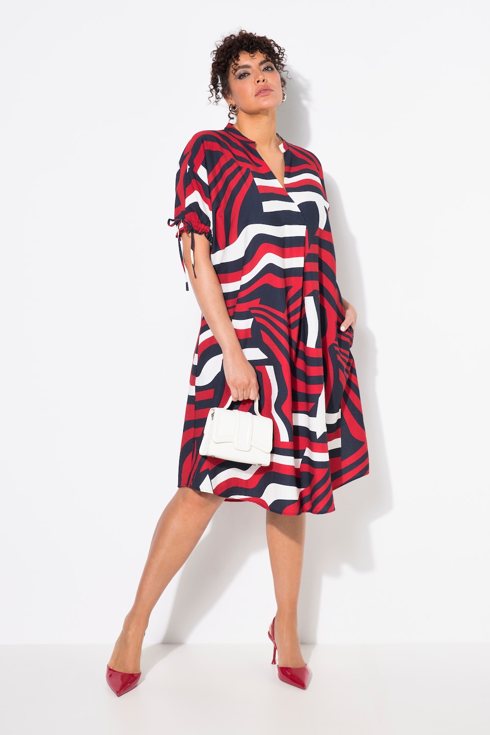 Große Größen Kleid, Damen, rot, Größe: 62/64, Viskose/Synthetische Fasern, Ulla Popken von MODERN VIEW