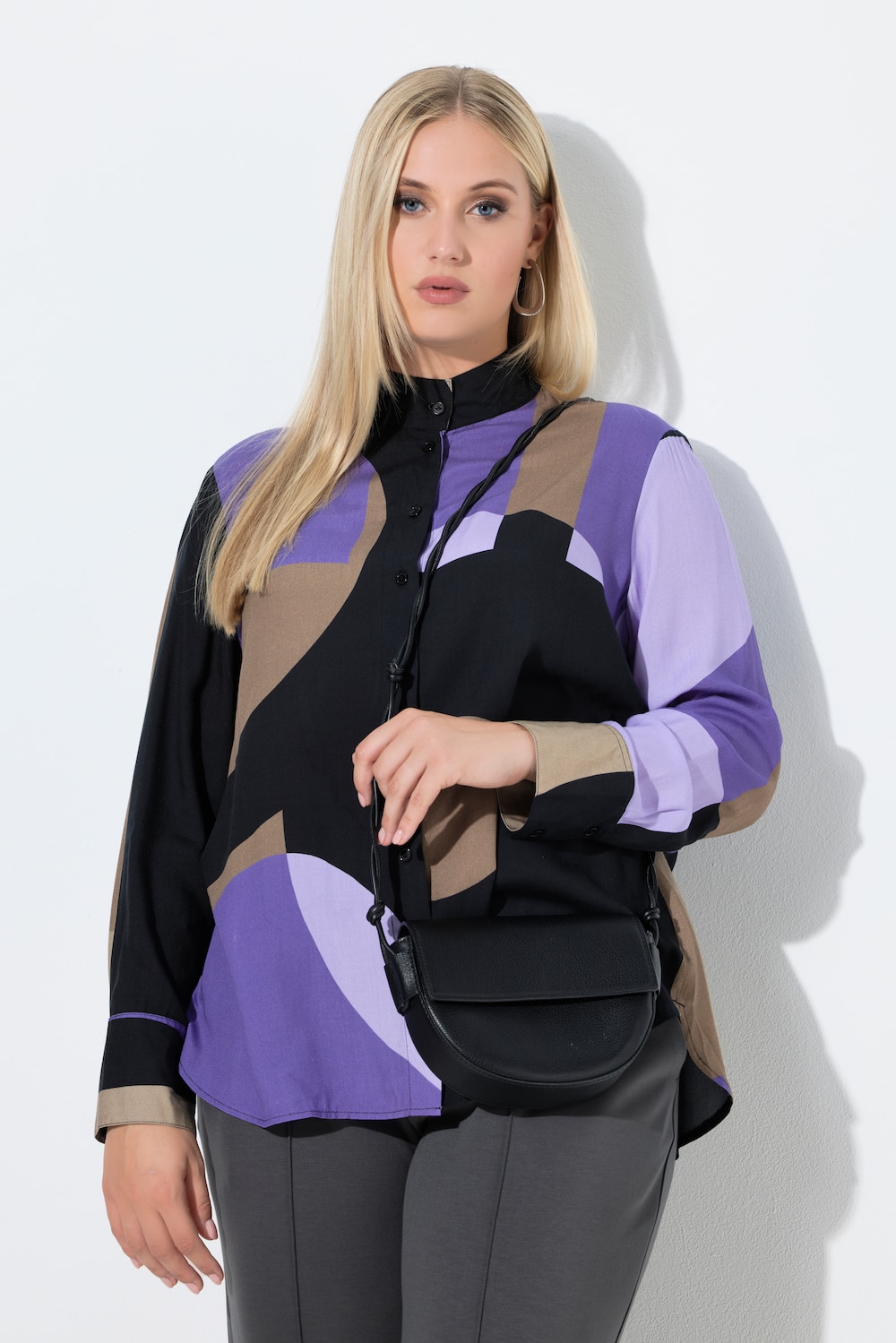 Große Größen Longbluse, Damen, lila, Größe: 58/60, Viskose, Ulla Popken von MODERN VIEW