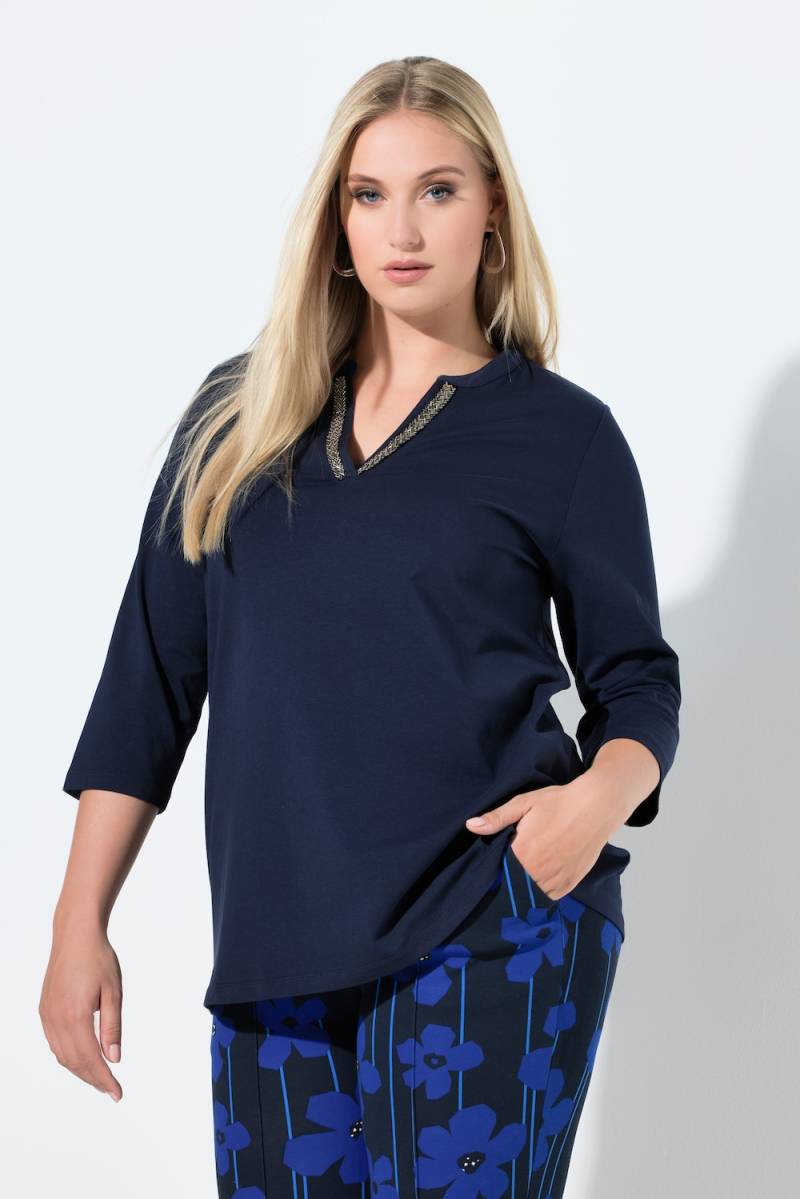 Große Größen Longshirt, Damen, blau, Größe: 54/56, Baumwolle, Ulla Popken von MODERN VIEW