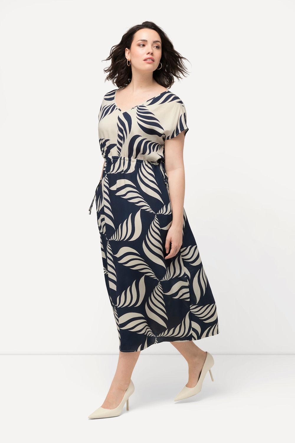 Große Größen Maxikleid, Damen, blau, Größe: 42/44, Viskose, Ulla Popken von MODERN VIEW