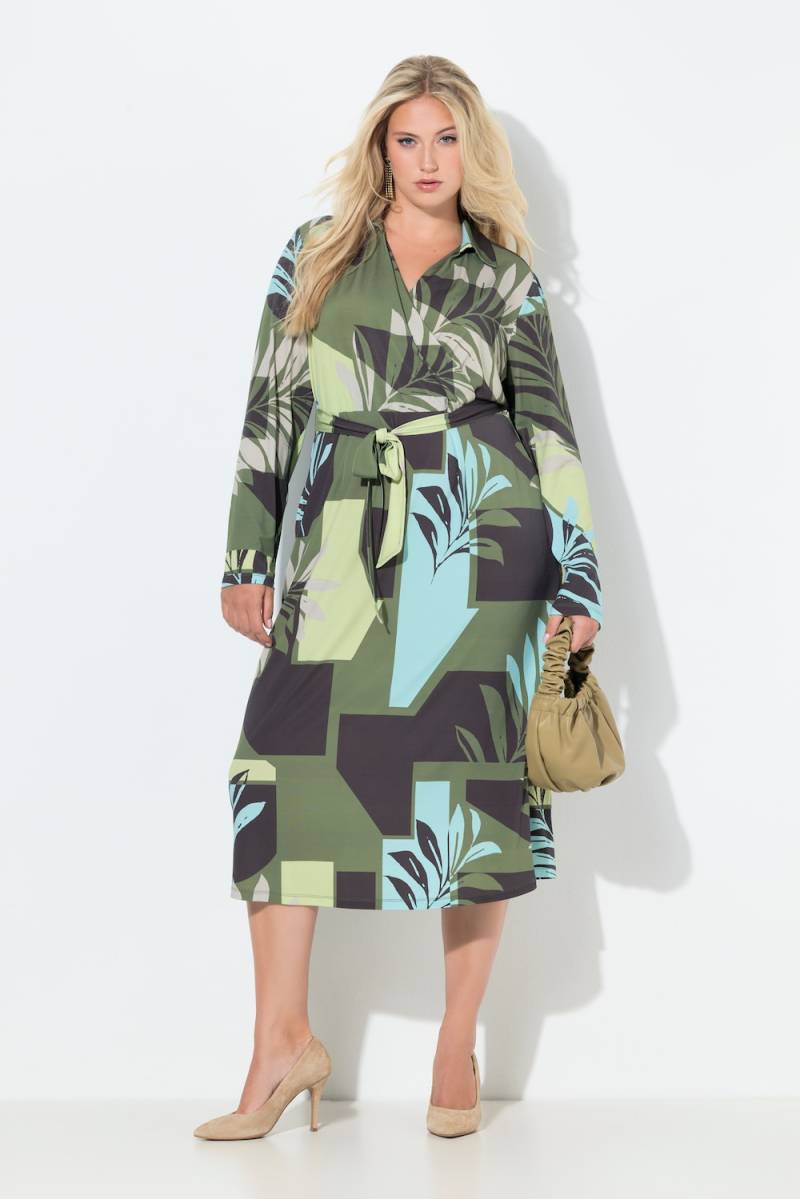 Große Größen Midikleid, Damen, türkis, Größe: 62/64, Polyester, Ulla Popken von MODERN VIEW