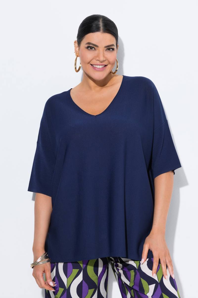 Große Größen Pullover, Damen, blau, Größe: 62/64, Viskose/Synthetische Fasern, Ulla Popken von MODERN VIEW