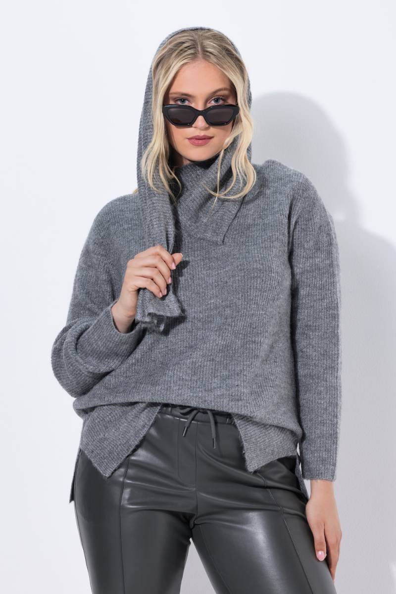 Große Größen Pullover, Damen, grau, Größe: 50/52, Synthetische Fasern/Polyester, Ulla Popken von MODERN VIEW