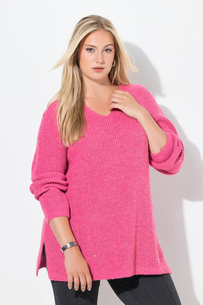 Große Größen Pullover, Damen, rosa, Größe: 50/52, Polyester/Synthetische Fasern, Ulla Popken von MODERN VIEW