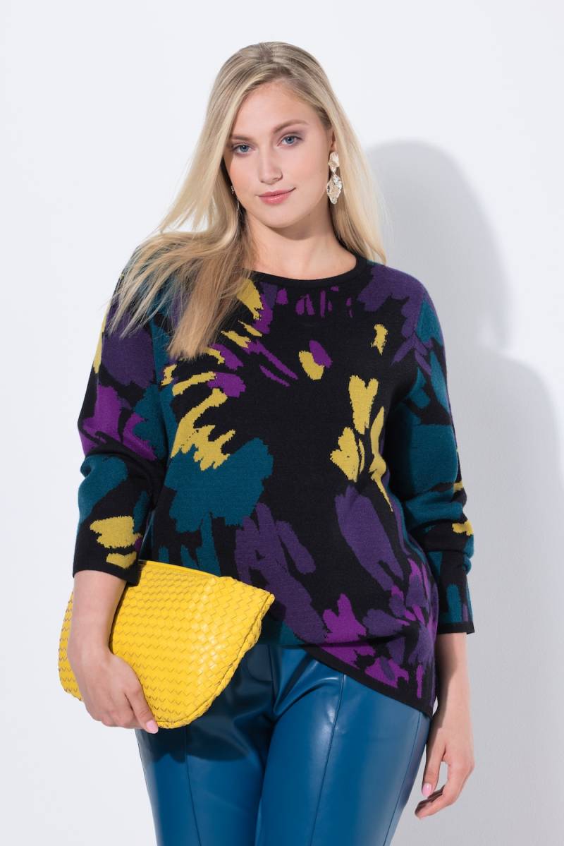 Große Größen Pullover, Damen, schwarz, Größe: 54/56, Viskose/Polyester/Synthetische Fasern, Ulla Popken von MODERN VIEW