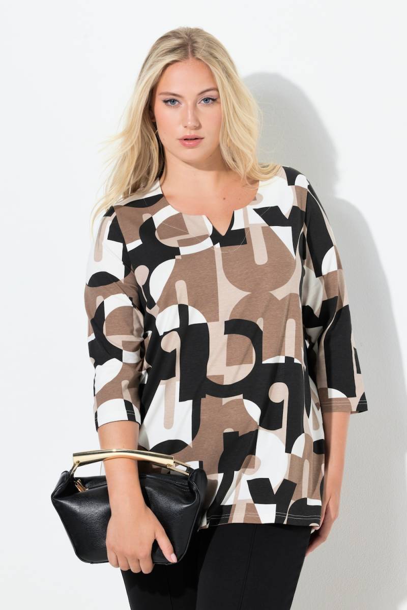 Große Größen Shirt, Damen, braun, Größe: 62/64, Baumwolle, Ulla Popken von MODERN VIEW