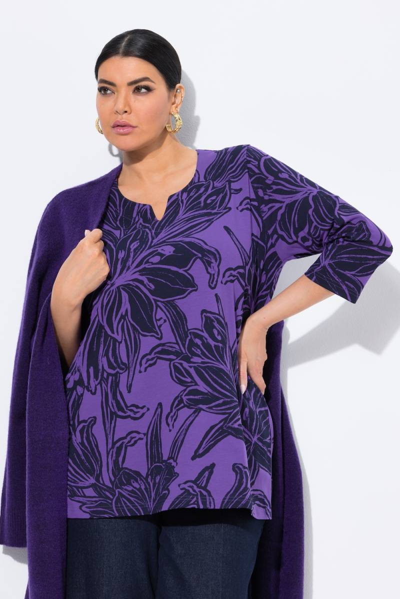 Große Größen Shirt, Damen, lila, Größe: 54/56, Baumwolle, Ulla Popken von MODERN VIEW