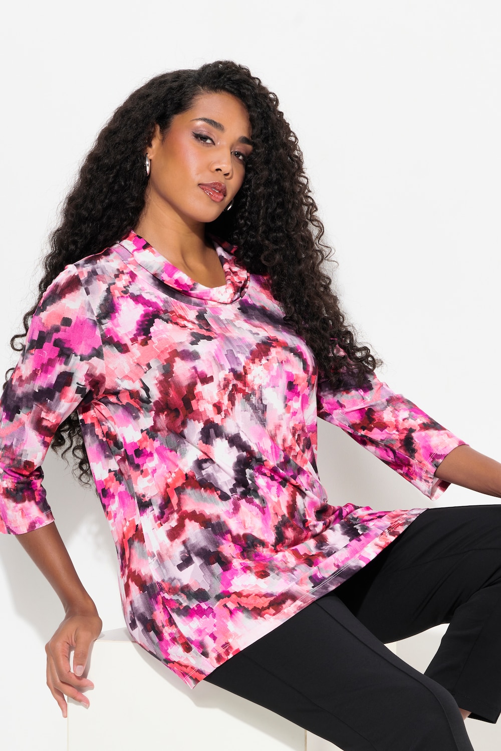 Große Größen Shirt, Damen, lila, Größe: 58/60, Viskose, Ulla Popken von MODERN VIEW