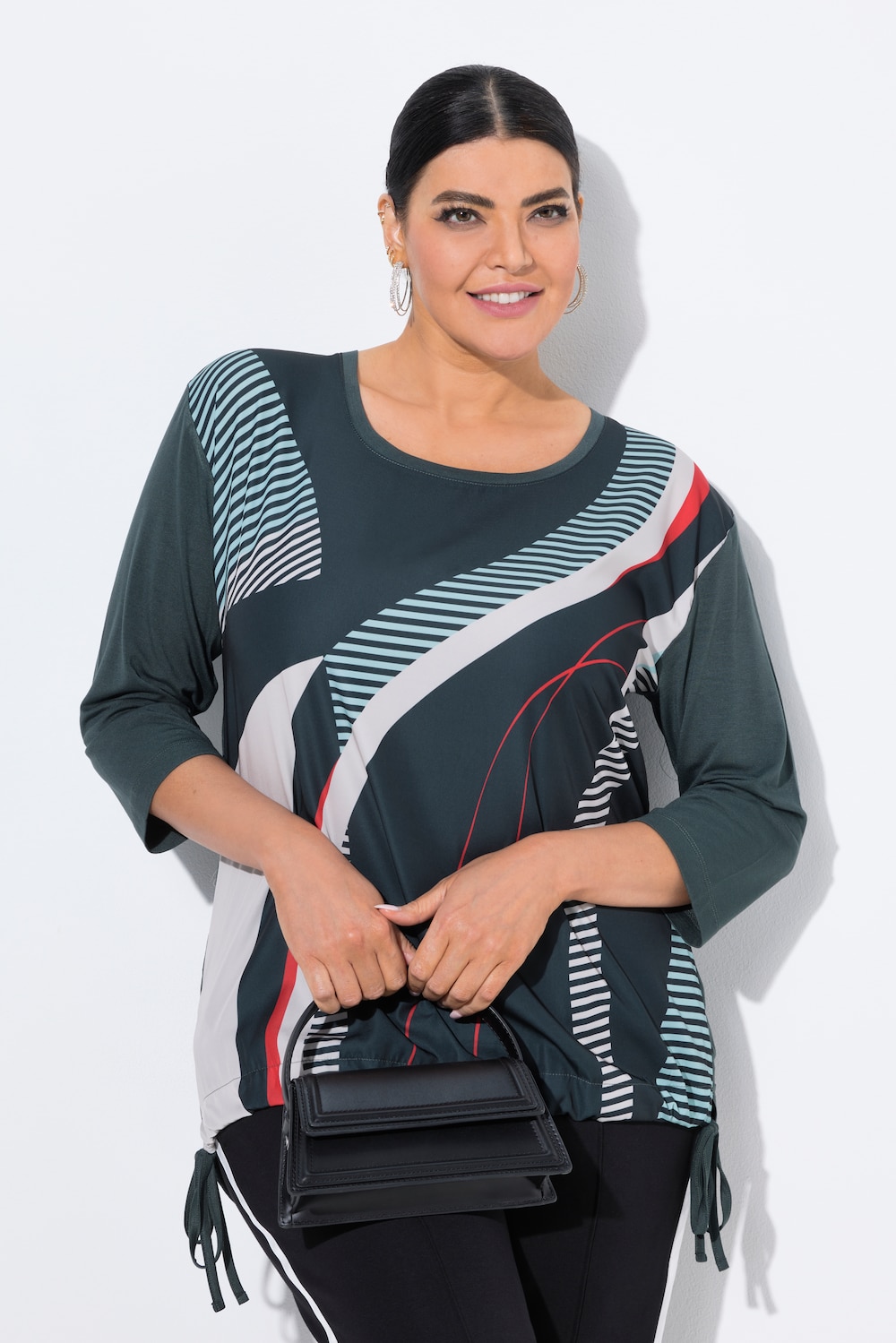 Große Größen Shirt, Damen, türkis, Größe: 46/48, Polyester/Viskose, Ulla Popken von MODERN VIEW