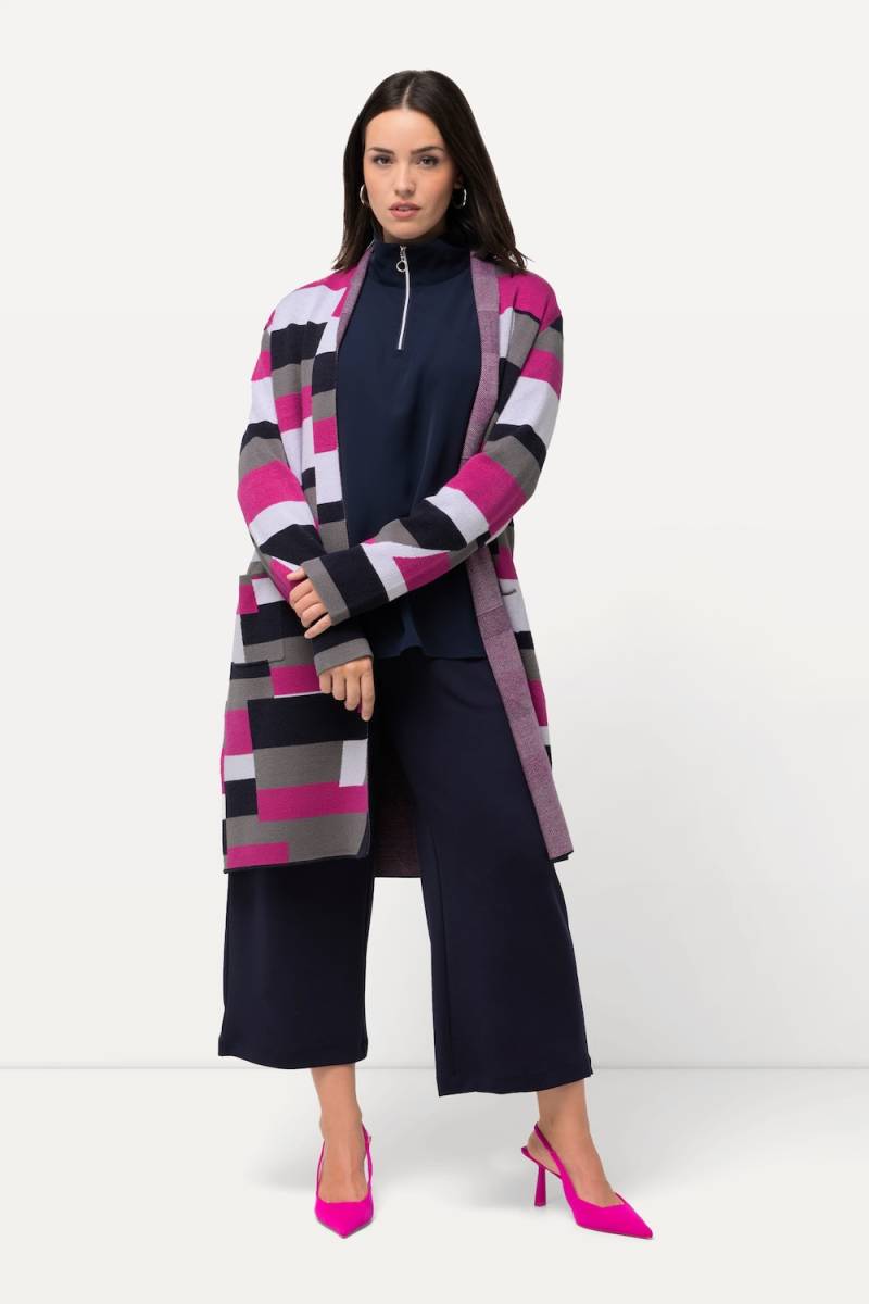 Große Größen Strickjacke, Damen, rosa, Größe: 50/52, Viskose/Polyester/Synthetische Fasern, Ulla Popken von MODERN VIEW