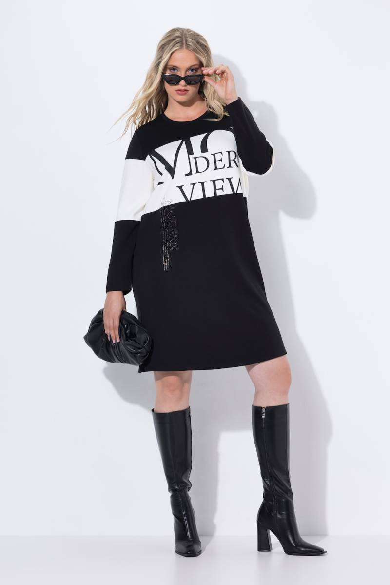 Große Größen Sweatkleid, Damen, schwarz, Größe: 46/48, Synthetische Fasern/Polyester, Ulla Popken von MODERN VIEW